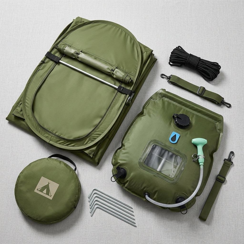 2025 Cross-border Hot Outdoor Shower Tent, Shower Bag, Toilet Combo, Changing Tent, Solar Drying Water Bag - Detail Top