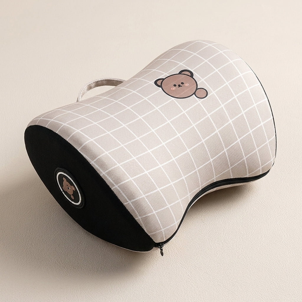 Yiju car cartoon headrest, neck pillow, memory foam, car cushion, car seat, neck and neck pillow, bear headrest - Detail Top