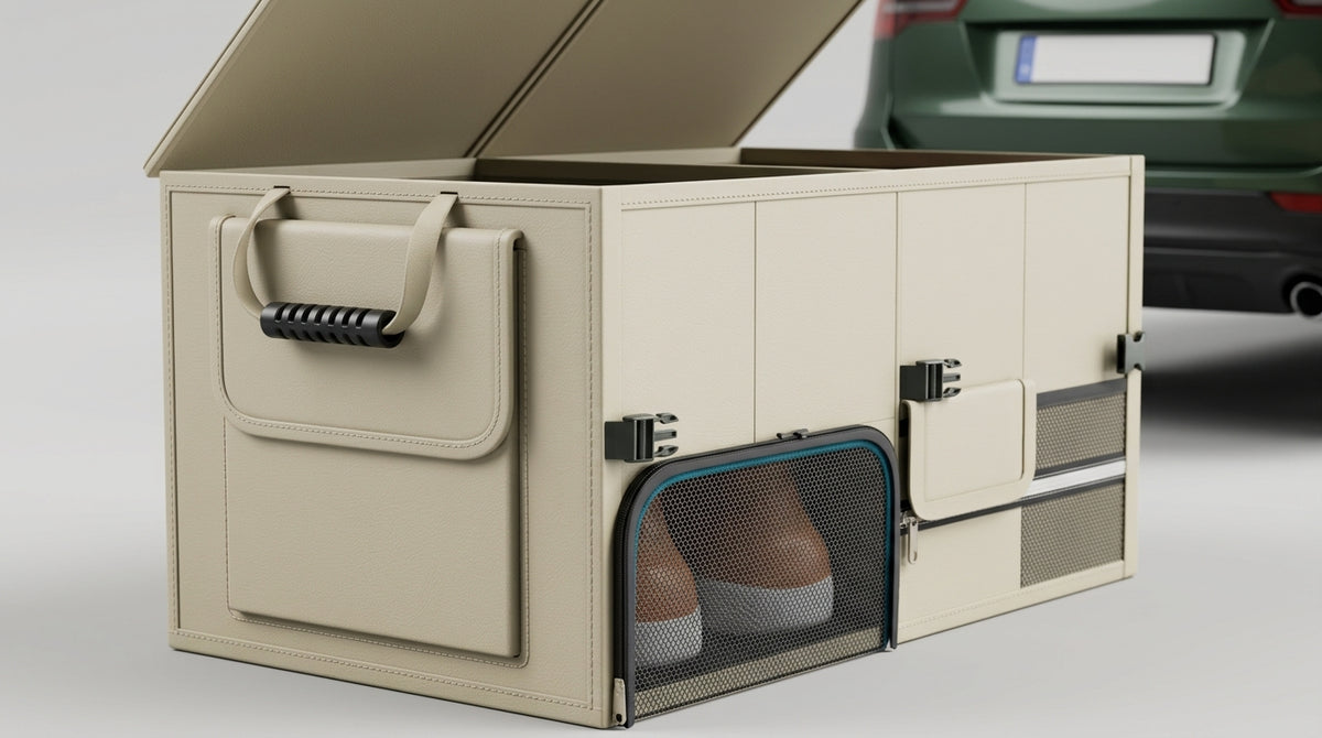 Car storage boxes can be folded and stored, practical multifunctional trunk storage boxes for cars, wholesale - Detail Top