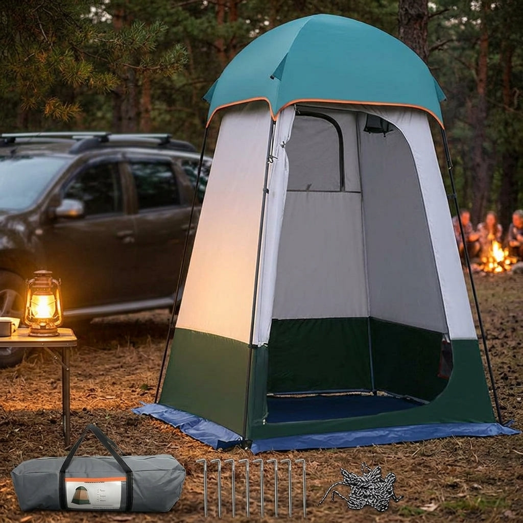 Enlarged and raised outdoor dressing, bathing, tents, camping, beach, fishing tent, model changing mobile toilet tent - Evening Camp