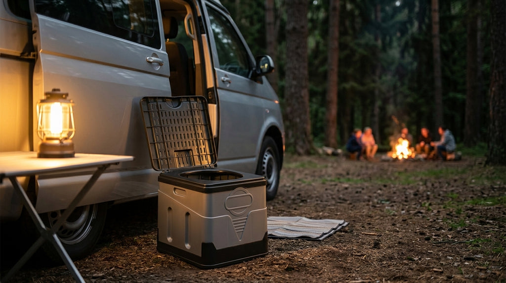 [In Stock Wholesale] Foldable Toilet, Foldable Portable Toilet, Outdoor Camping Van-mounted Toilet, Emergency Toilet - Evening Camp