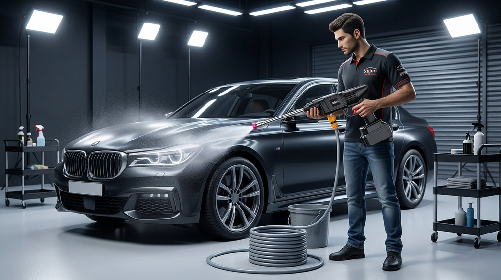 Car water gun, household electric car washer, rechargeable car wash gun, universal wireless high-power high-pressure car wash water gun - Evening Detailing