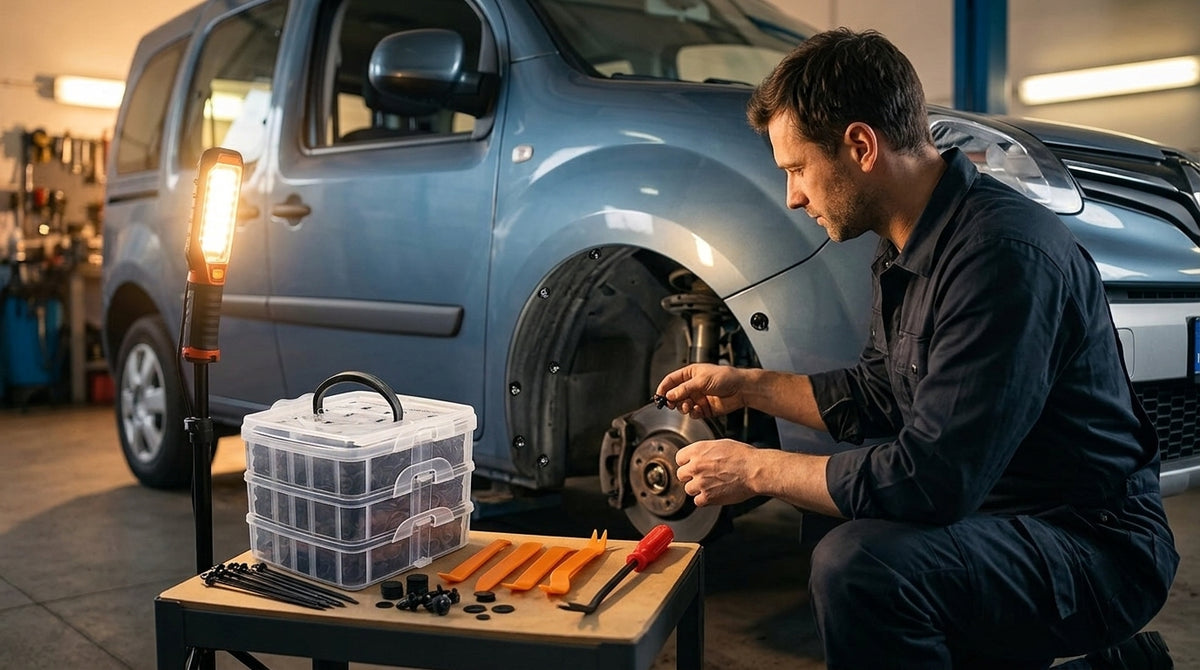 630pcs boxed nylon clips, clips, 16 types of bumper repair kits, universal plastic fasteners, automotive products - Evening Garage