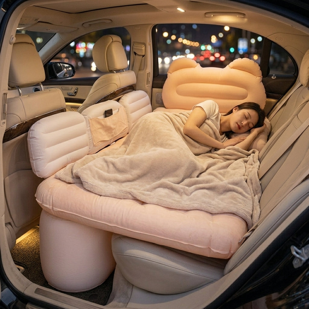 Car air bed car air bed car rear seat sleeping pad car children sleeping artifact car travel mattress - Lifestyle Night