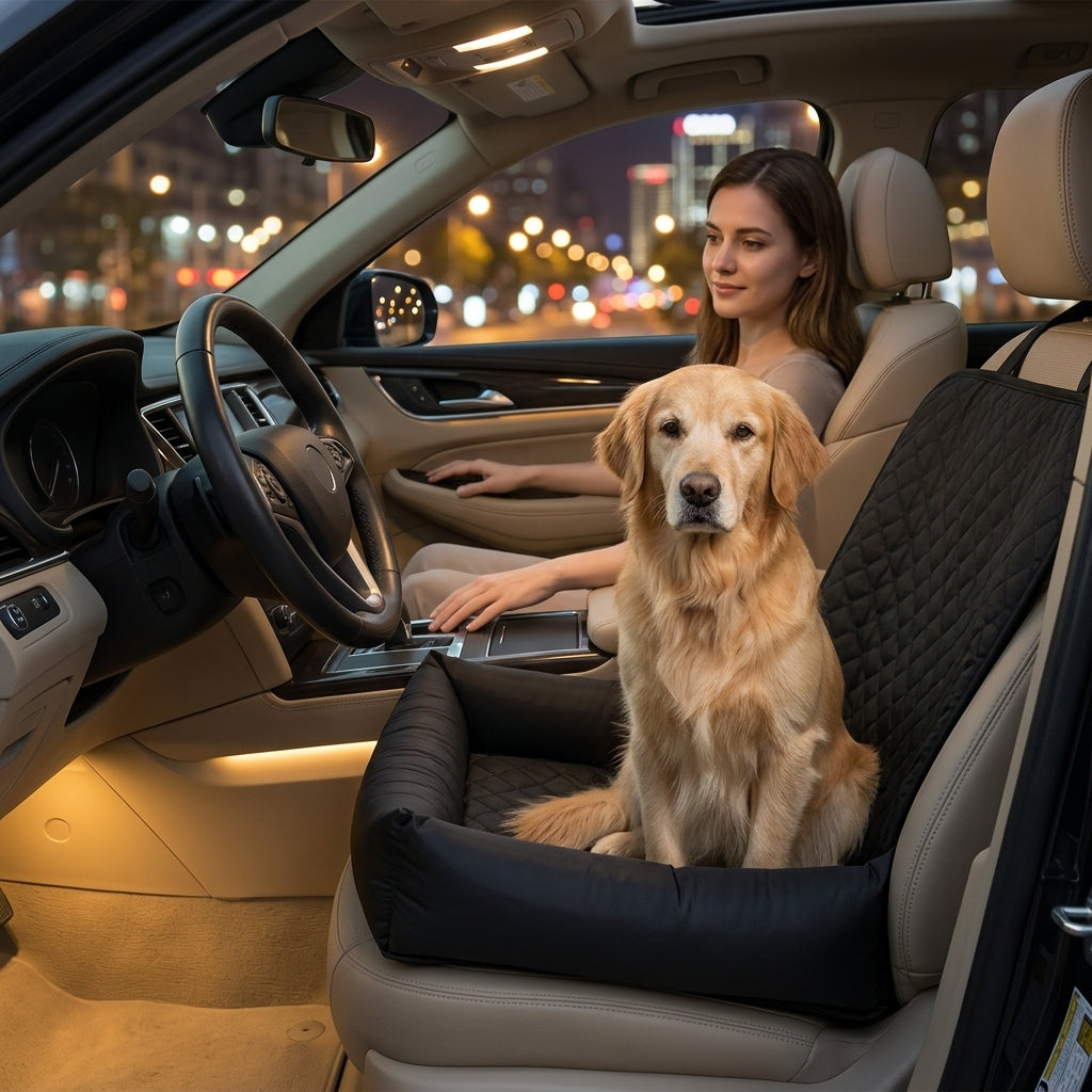 Car pet mat, water-repellent for travel, water-repellent in-car dog bed, Amazon hot-selling car passenger seat pet bed - Lifestyle Night
