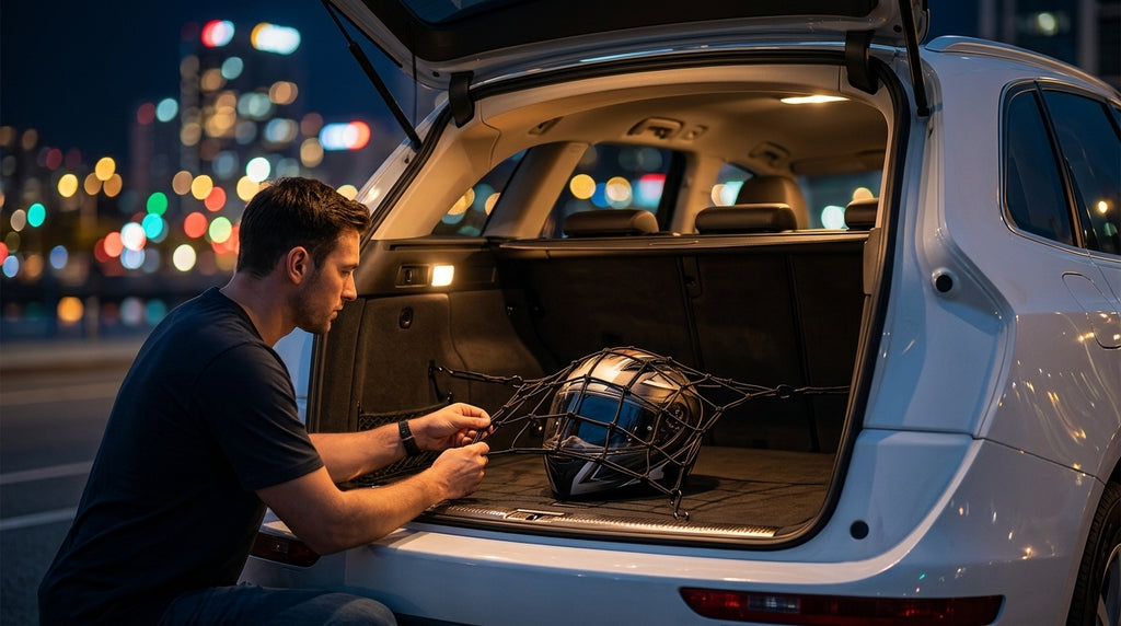 Motorcycle Luggage Net Cargo Elastic Bungee - Lifestyle Night