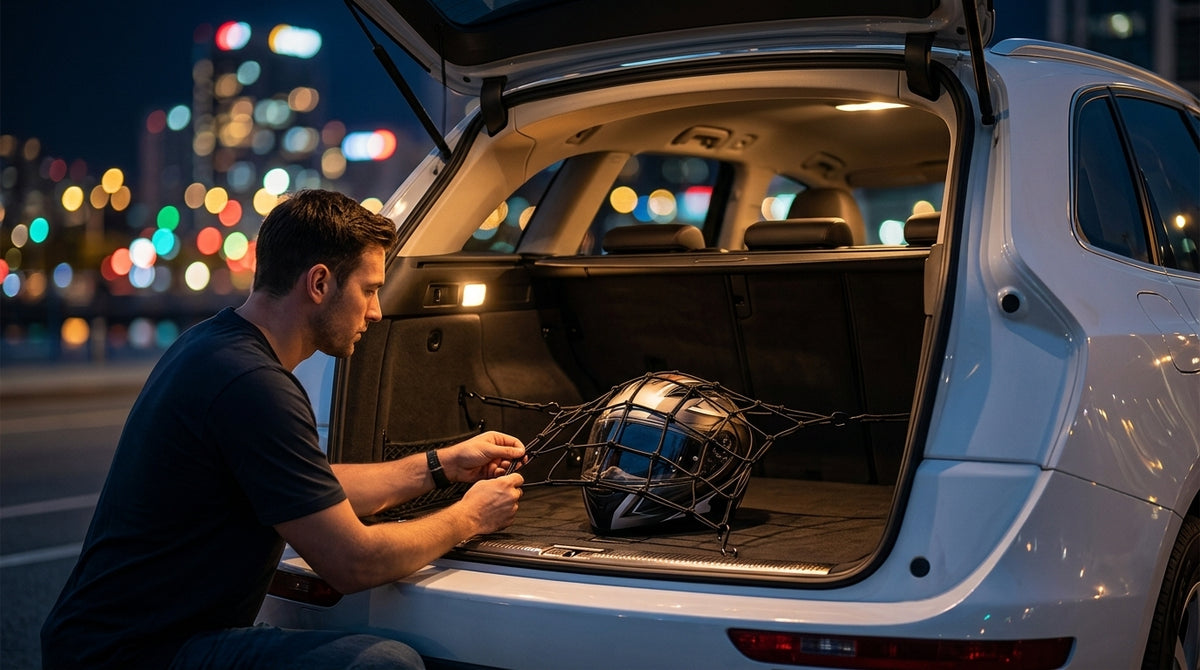 Motorcycle Luggage Net Cargo Elastic Bungee - Lifestyle Night