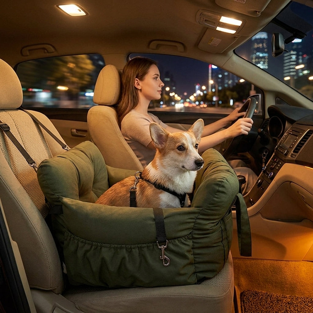 Pet Beds, Car Dog Beds, Small to Small Dog Car Dog Pads, Pet Supplies, Cat Passenger Seat Pet Safety Pet Pads - Lifestyle Night
