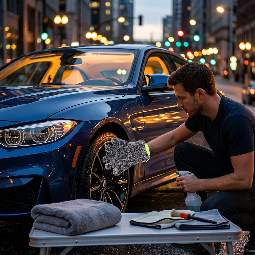 Car wash gloves, plush waterproof car towels, specialized car brushes, cleaning cloths, chenille wheel cleaning towels, wholesale - Lifestyle Night