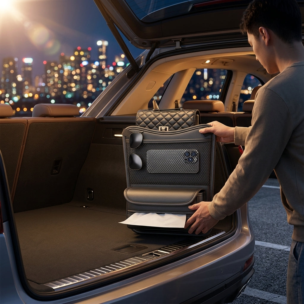 Car middle seat storage, car storage, hanging bag, multi-functional central control bag, car essential supplies in stock - Lifestyle Night