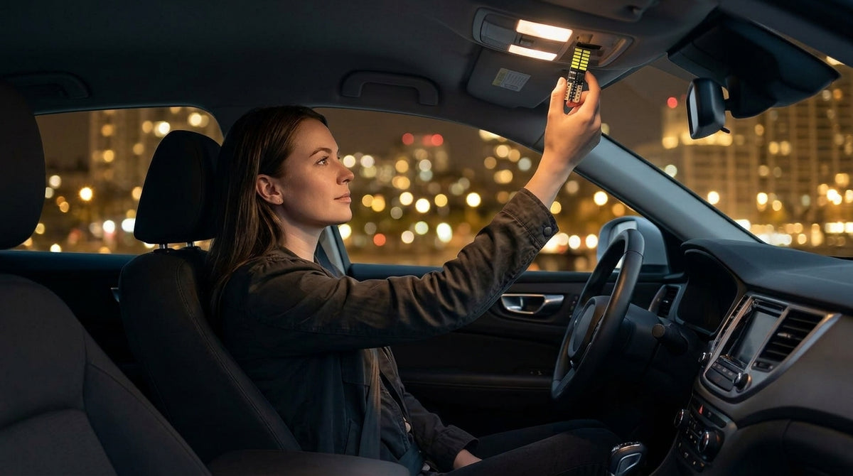 Car LED reading light T10 4014 bead high-brightness focused car instrument light 24SMD decoding small light - Lifestyle Night