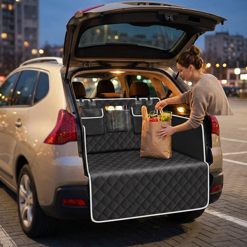 Car Trunk Pet Mat - Multiple Colors - Lifestyle Night