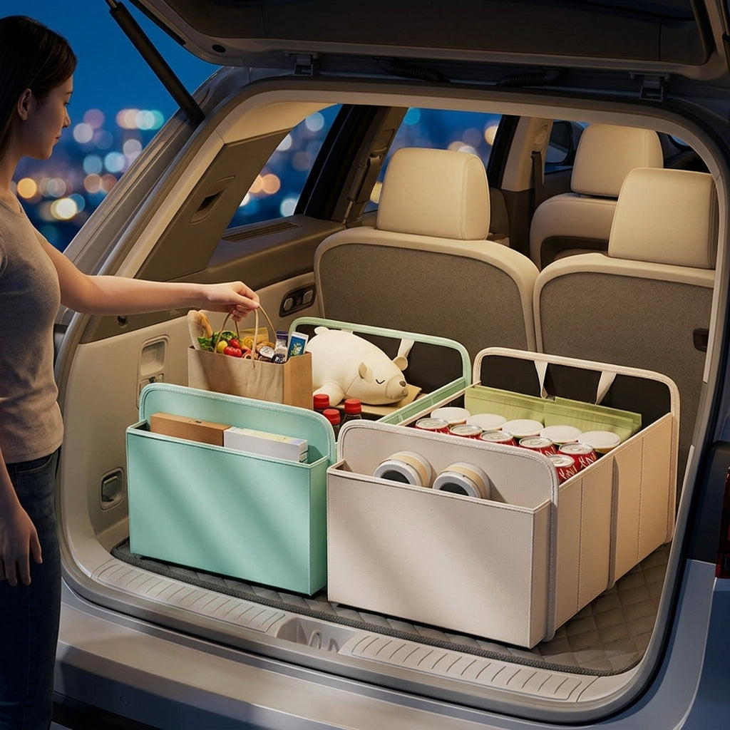 Car trunk storage box, cross-border trunk folding multifunctional Amazon bestseller, self-driving touring in-car storage box - Lifestyle Night