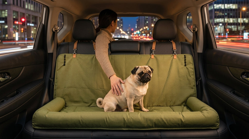 Water-repellent, dirt-resistant, scratch-resistant travel rear car dog bed, convenient for small, medium, and large dog pet supplies dog bed - Lifestyle Night