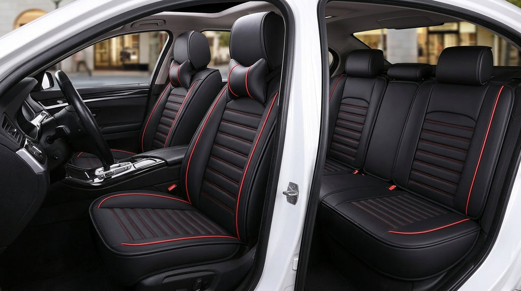 Full envelope car seat cover, summer ice silk seat cover, full leather, new four-season universal seat cushion, special seat cushion for small cars - Interior Placement