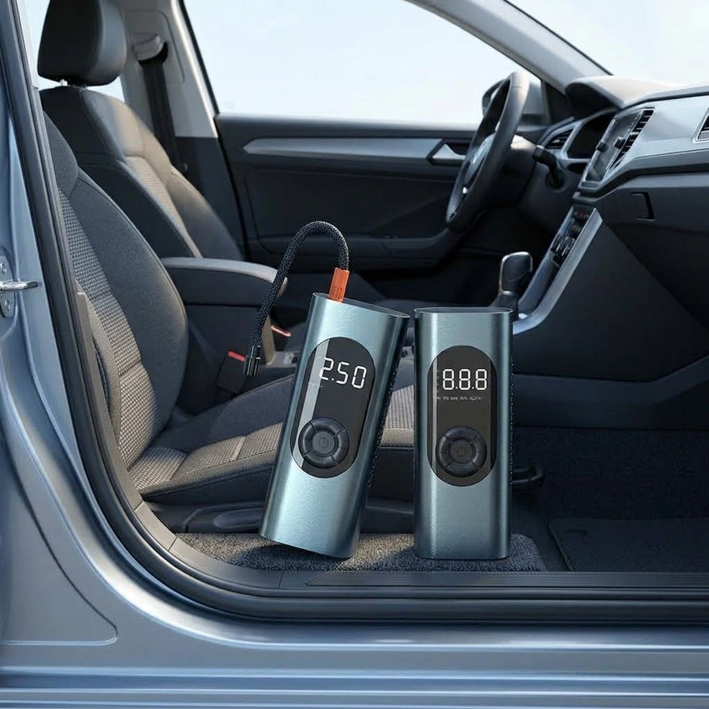 Cross-border Cordless Air Pump Portable Car Electric Pump High Power Tire 12v Car Inflator Pump - Interior Placement