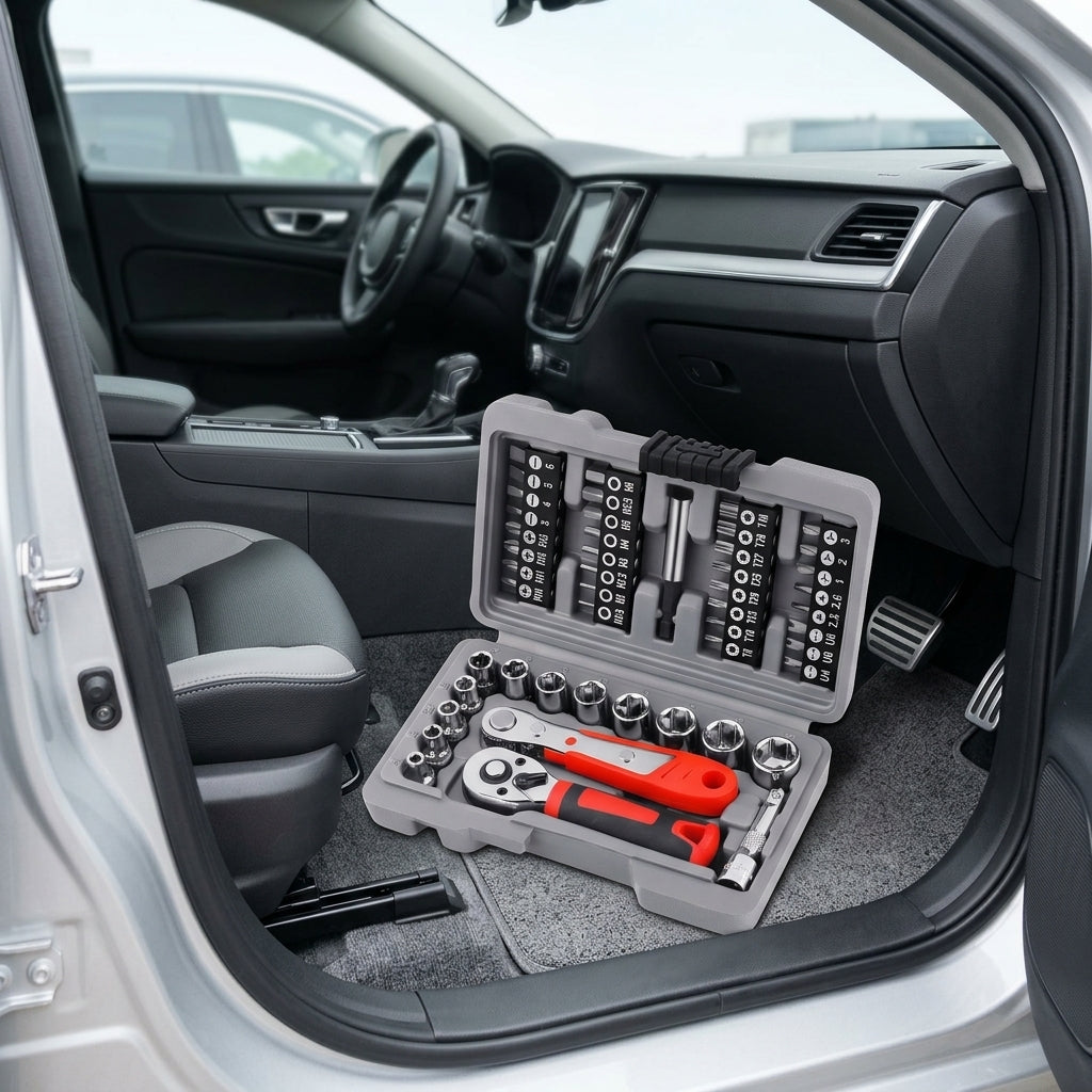 48-piece socket bit toolbox, electric drill, electric screwdriver socket box Phillips screwdriver bit - Interior Placement