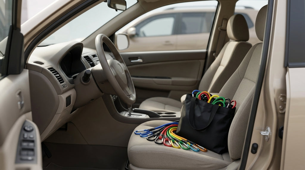 Luggage Strap & Carabiner Combo Set - Interior Placement