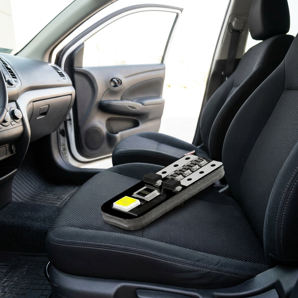 Cross-border explosive decoding high-brightness car LED width indicator light reading light T10 2835 2SMD license plate light W5W - Interior Placement