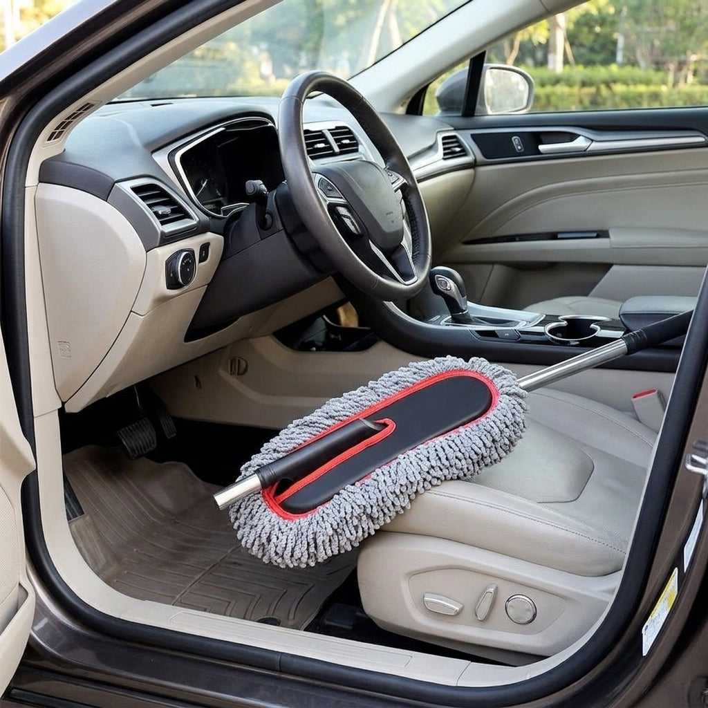 Zhongheng car wash mop car dust duster brush sweeps dust with car wash mop and snow removal tools to wipe cars - Interior Placement
