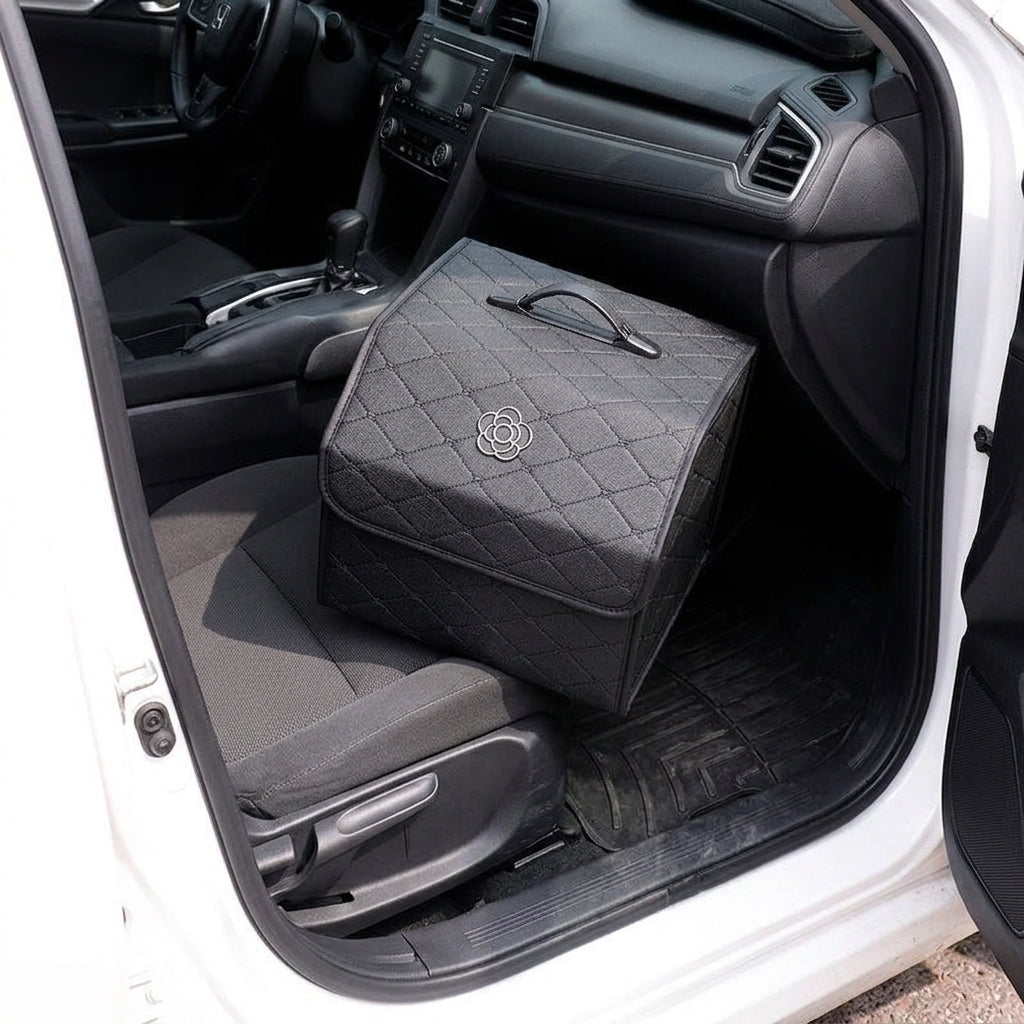 Car trunk storage box, car tail box, camellia car, good things, sorting storage box, multi-functional storage girl - Interior Placement
