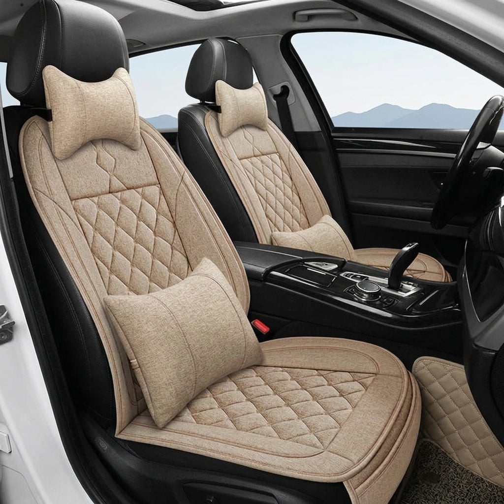 Cross-border bestselling car seat cushions, dirt-resistant, wear-resistant leather car seat cushions, all-season breathable full-coverage universal car seat cushions - Interior Placement
