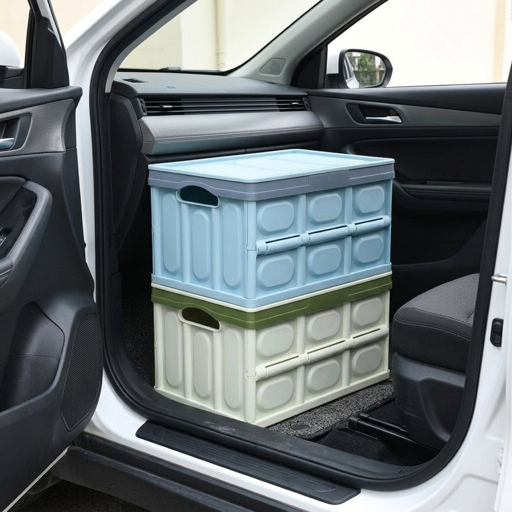 Car trunk folding storage box, car storage box, car trunk organizer box, storage box, portable storage - Interior Placement