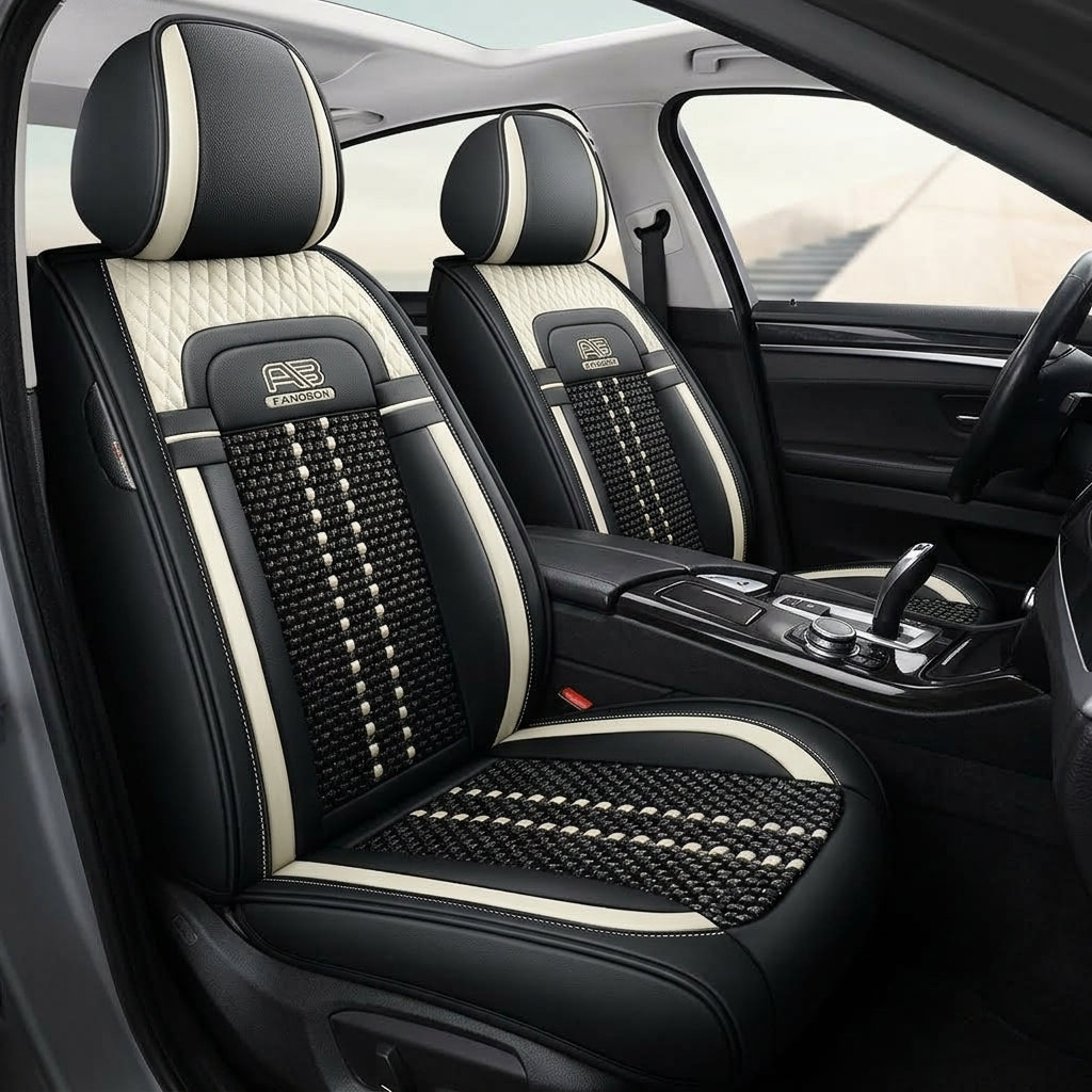 Car seat cushion new all-enclosed special seat cover four seasons universal leather seat cover summer ice silk cartoon seat cushion cover - Interior Placement