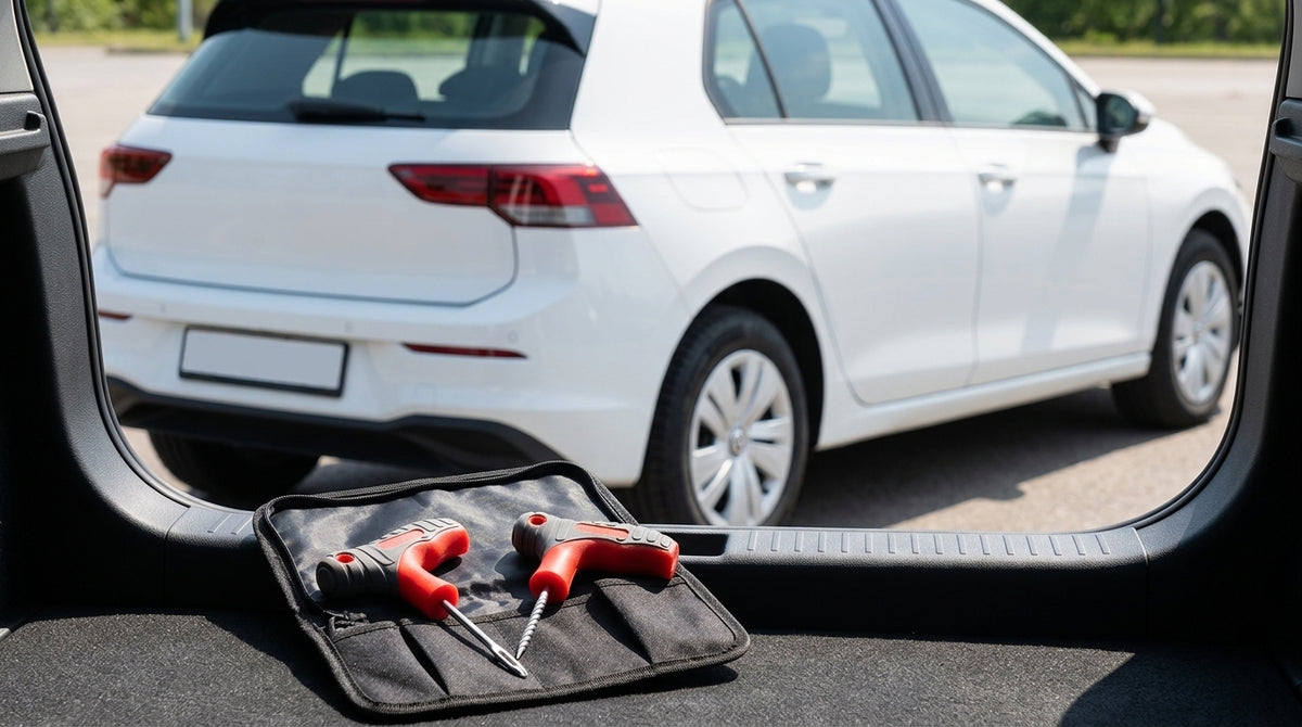 Tire Repair Tool Set - Universal Car & Motorcycle - Packed In Boot