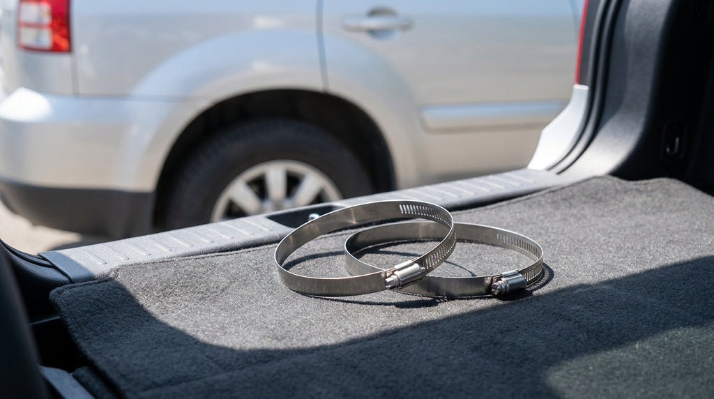 Stainless steel handle, hose hoop, hand screwing, clamping, holding hoop, pipe hoop, water pipe tightening hoop, gas pipe fixing, clamping buckle - Packed In Boot