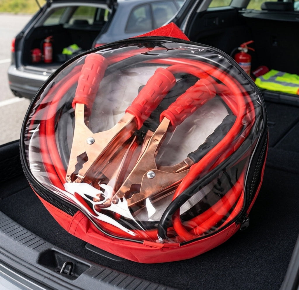 Car battery dasher wire 600A car starter crosser wire connected to battery pure copper emergency rescue line ignition wire - Packed In Boot