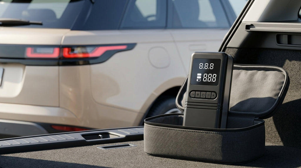 Cross-border vehicle emergency power supply starter air pump, tire high-pressure digital display all-in-one, automotive electric air inflation pump - Packed In Boot