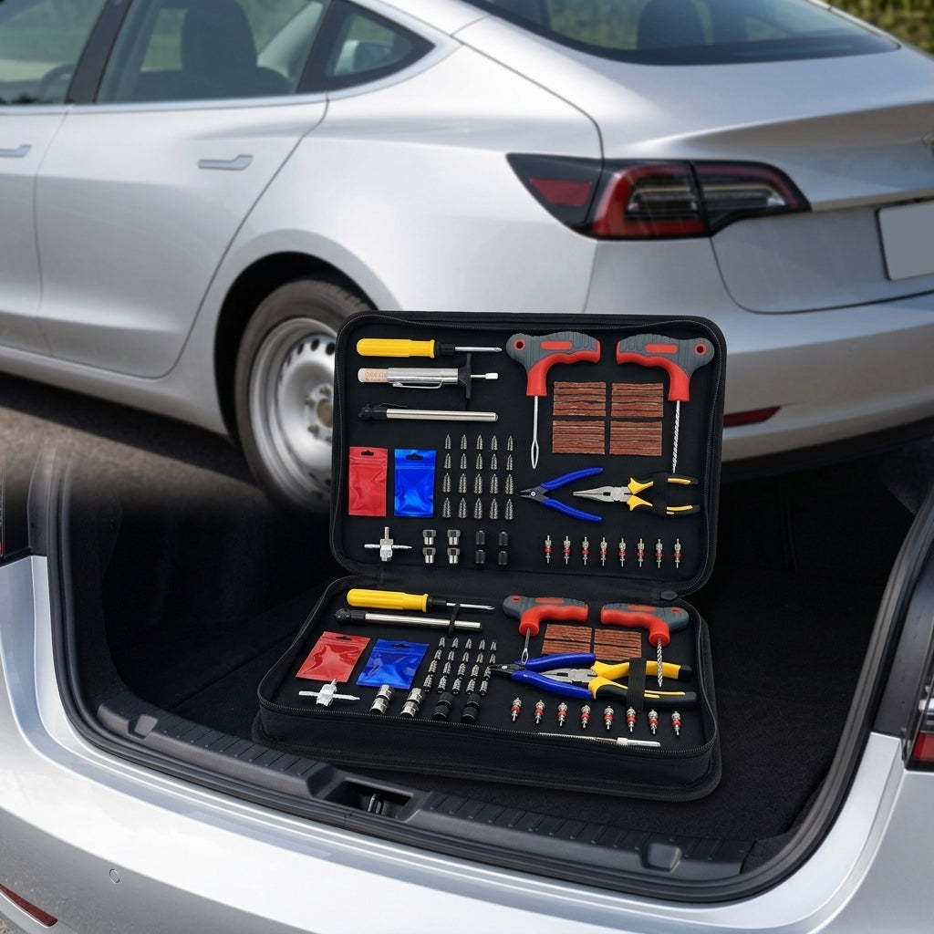 Tire Repair Tool Set - Universal Fit - Packed In Boot
