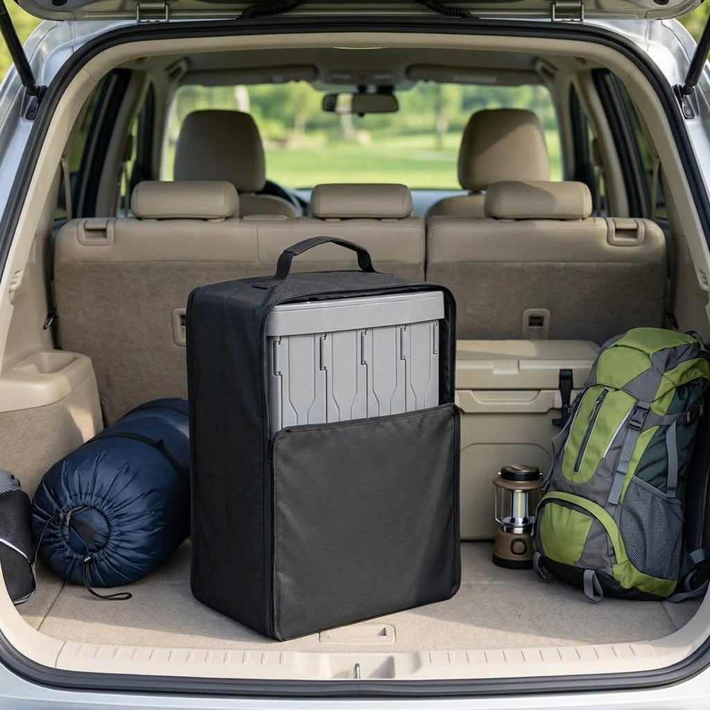 2026 New Widened and Raised Outdoor Folding Toilet Car Mobile Toilet Travel Camping Portable Toilet - Packed In Boot