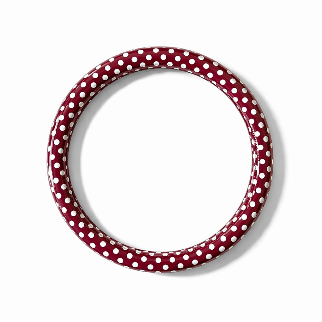 Cross-border Amazon wholesale car steering wheel covers, polka dot, anti-slip, wear-resistant, vintage fashionable steering wheel covers