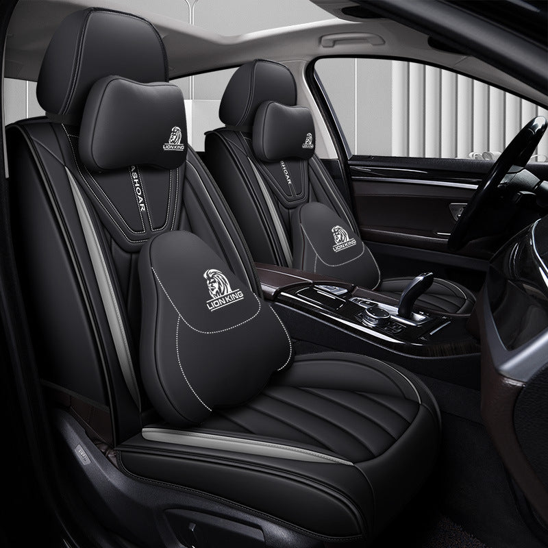Universal four-season Nappa leather seat cover for car seat cushions, premium feel, anti-dirt, full coverage ventilation, breathable new seat cover