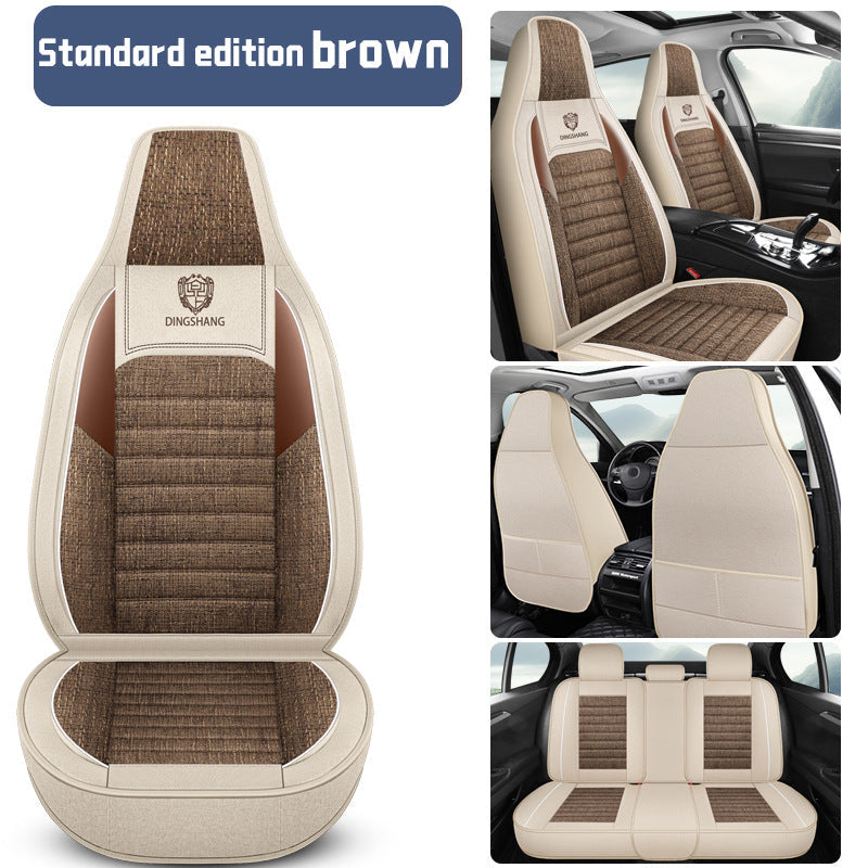 25 years new linen split head car seat cushion four seasons universal seat cover original piece drop shipping cross-border wholesale