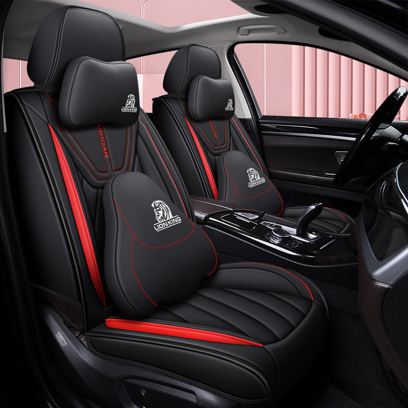 Universal four-season Nappa leather seat cover for car seat cushions, premium feel, anti-dirt, full coverage ventilation, breathable new seat cover