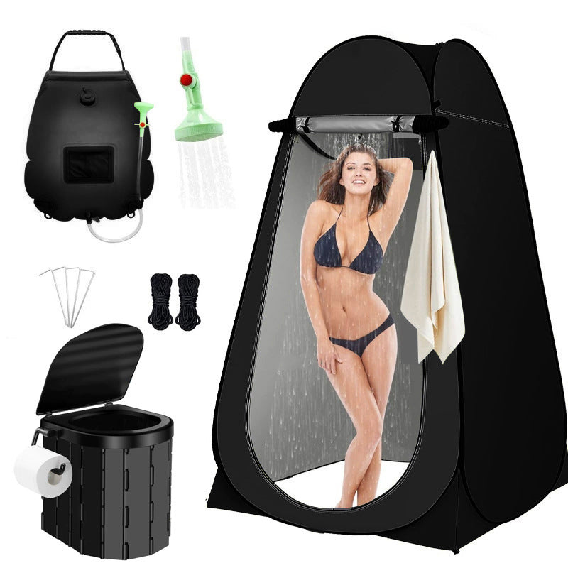 2025 Cross-border Hot Outdoor Shower Tent, Shower Bag, Toilet Combo, Changing Tent, Solar Drying Water Bag