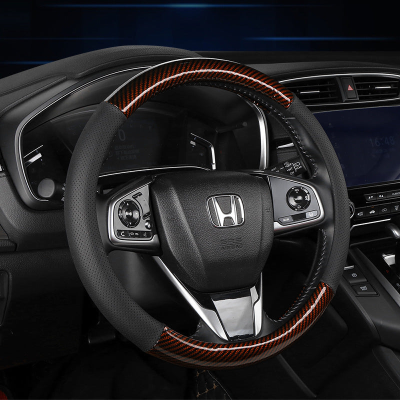 [Carbon Fiber] Car Steering Wheel Handle Sleeve, All-Season Universal, Non-slip, Wear-Resistant, Breathable New Model Dropshipping