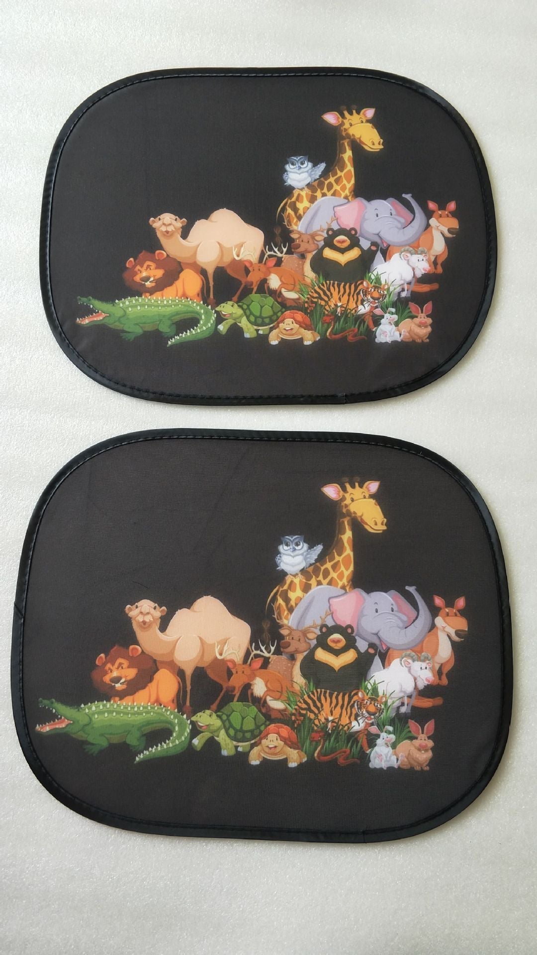 Car interior sun shield, side window heat insulation, sun protection static static sticker, sun shield, cartoon window film with logo printing