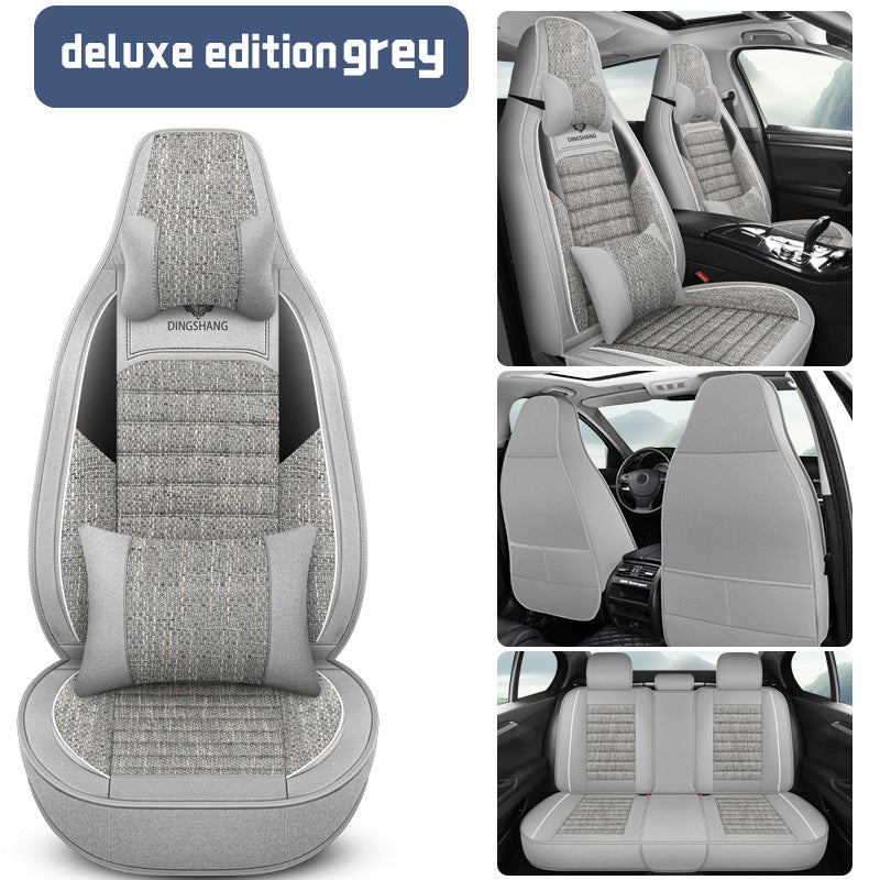 25 years new linen split head car seat cushion four seasons universal seat cover original piece drop shipping cross-border wholesale