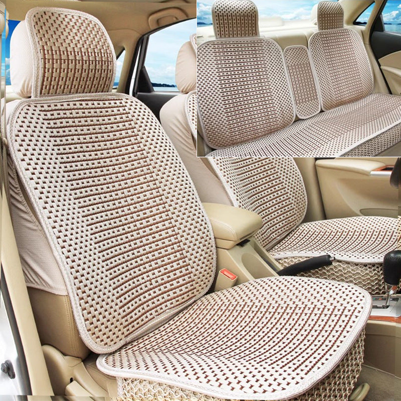 Car seat cushion all-season universal ice silk summer seat cushion full enveloping seat cover car interior seat cushion five seat cover cushion