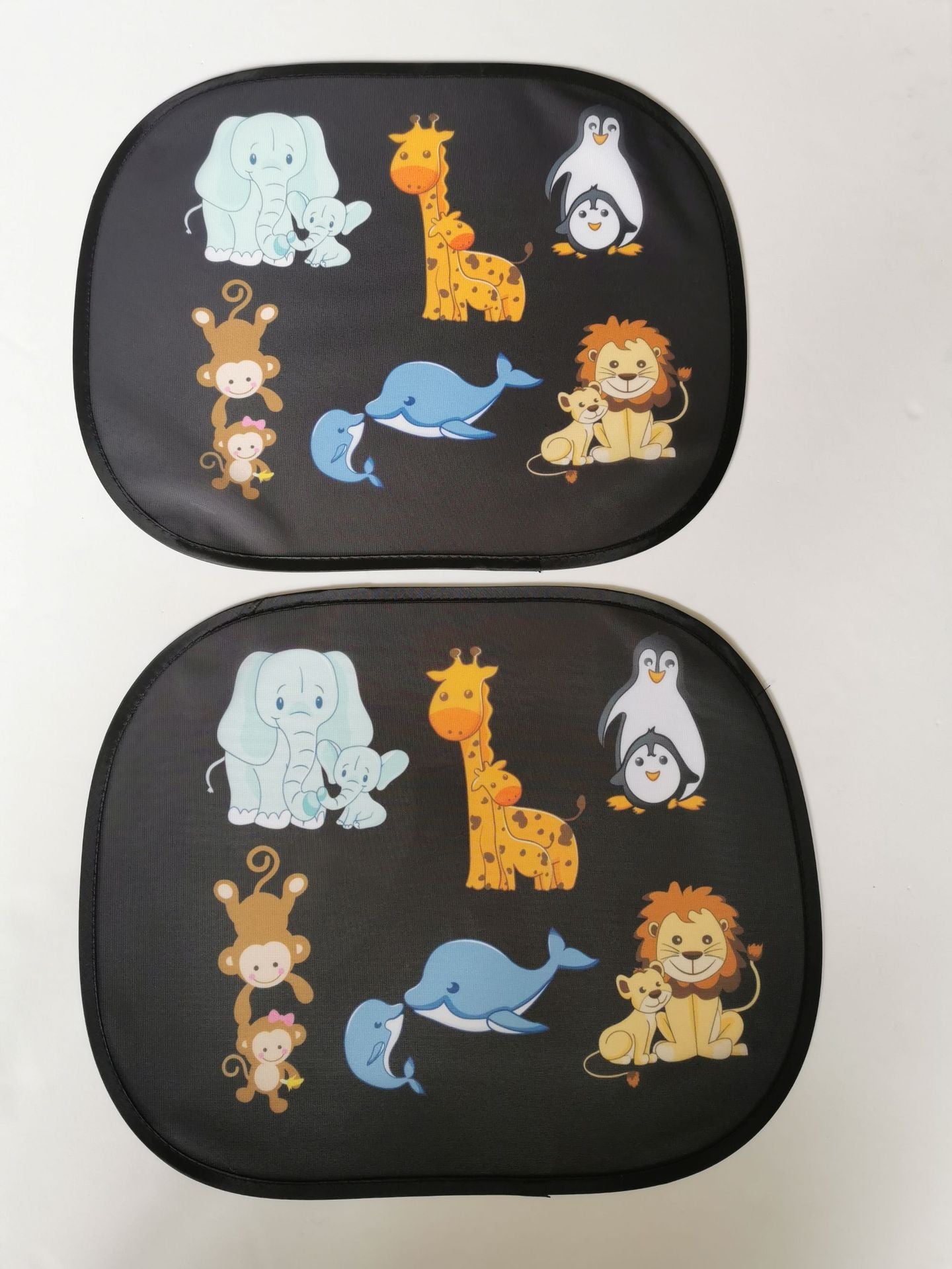 Car interior sun shield, side window heat insulation, sun protection static static sticker, sun shield, cartoon window film with logo printing