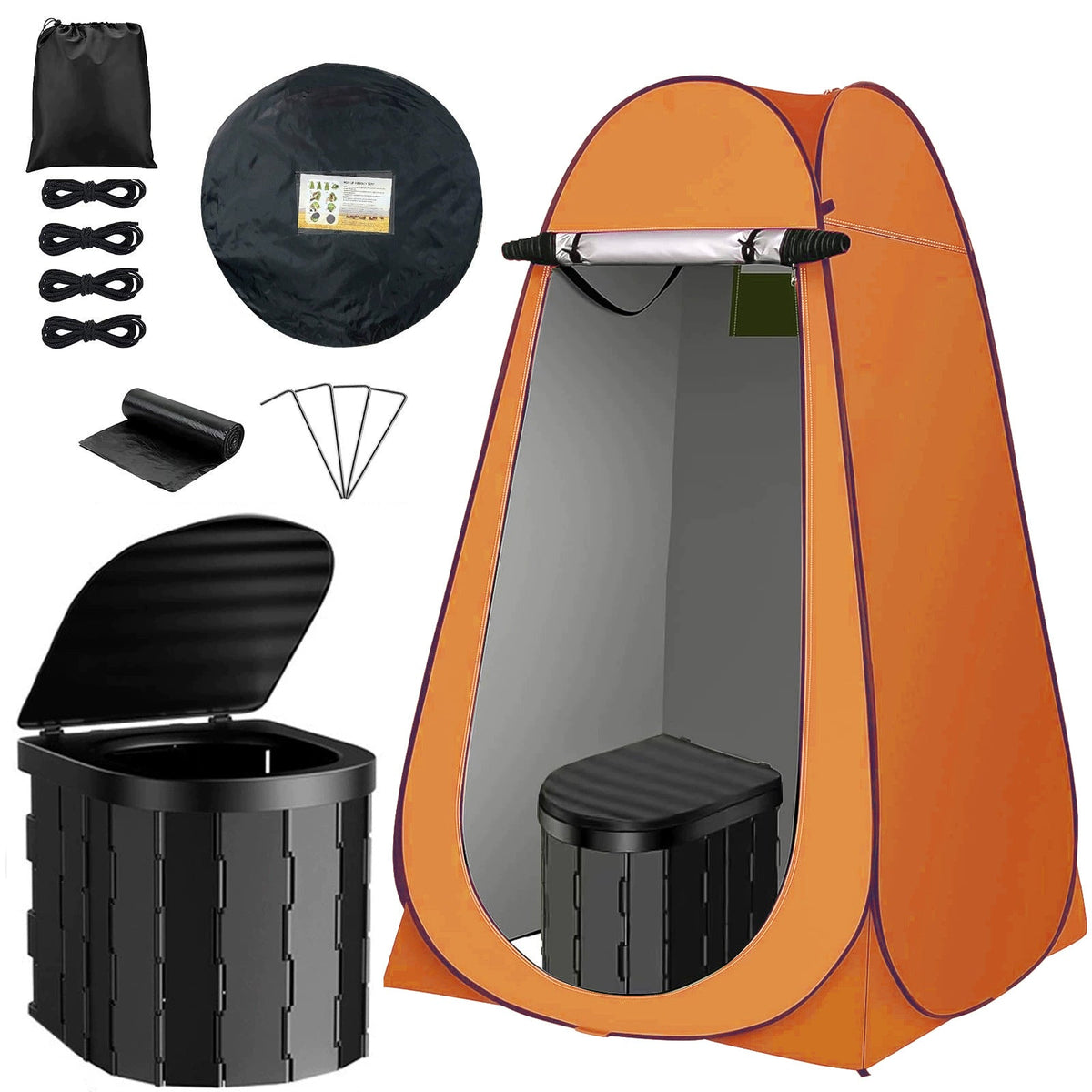 2025 Cross-border Hot Outdoor Shower Tent, Shower Bag, Toilet Combo, Changing Tent, Solar Drying Water Bag