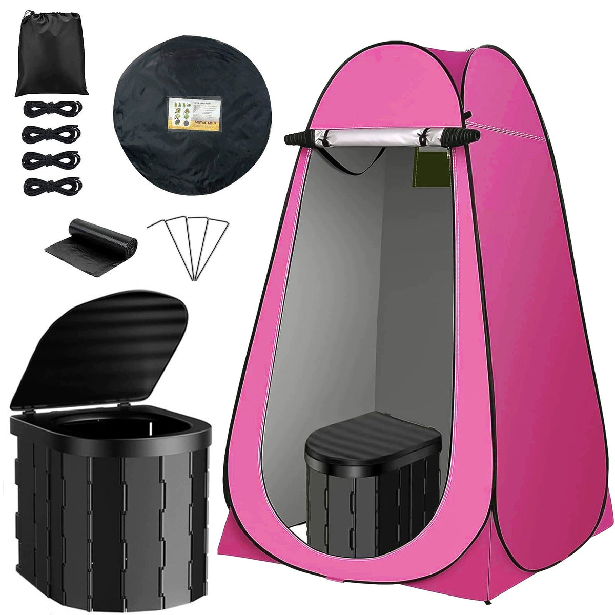2025 Cross-border Hot Outdoor Shower Tent, Shower Bag, Toilet Combo, Changing Tent, Solar Drying Water Bag