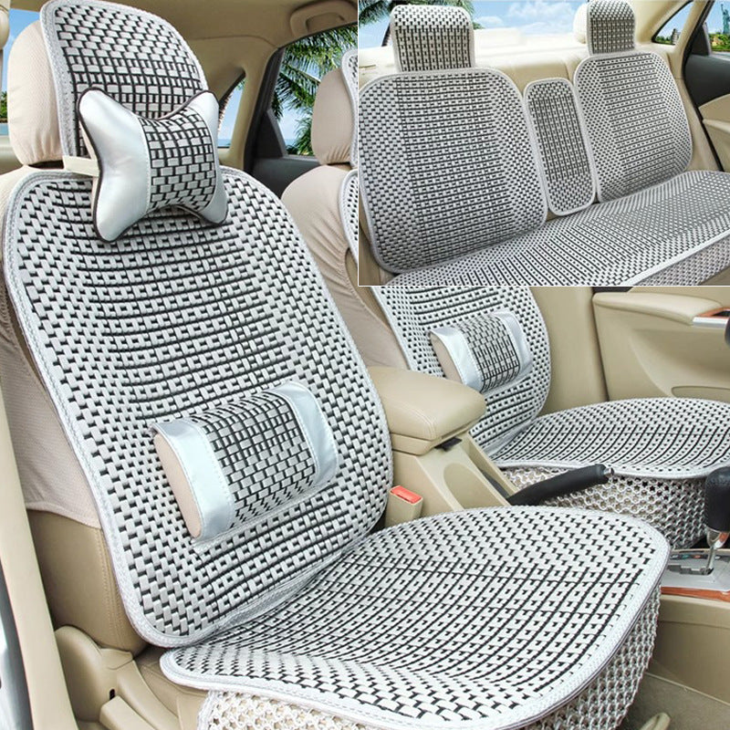 Car seat cushion all-season universal ice silk summer seat cushion full enveloping seat cover car interior seat cushion five seat cover cushion