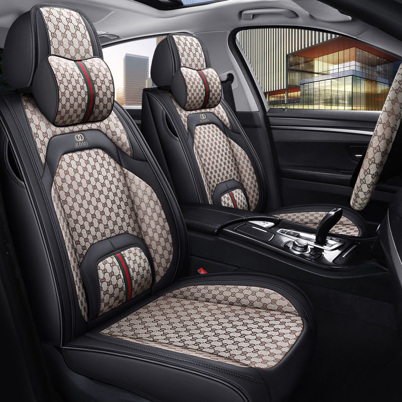 Car seat cushions are fully covered, all-season universal, five-seat small car seat cushions, reinforced waist belts, memory foam, and wholesale car seat cushions