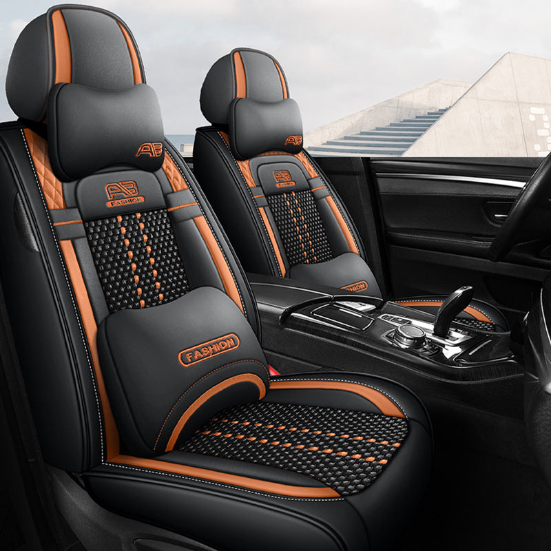 Car seat cushion new all-enclosed special seat cover four seasons universal leather seat cover summer ice silk cartoon seat cushion cover