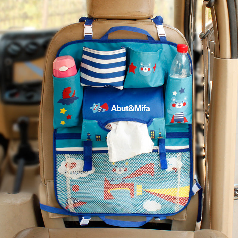 New car seat back bag, Japanese cartoon cute multifunctional storage bag, baby supplies, car storage hanging bag